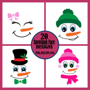 Snowman Face SVG