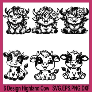 highland cow svg