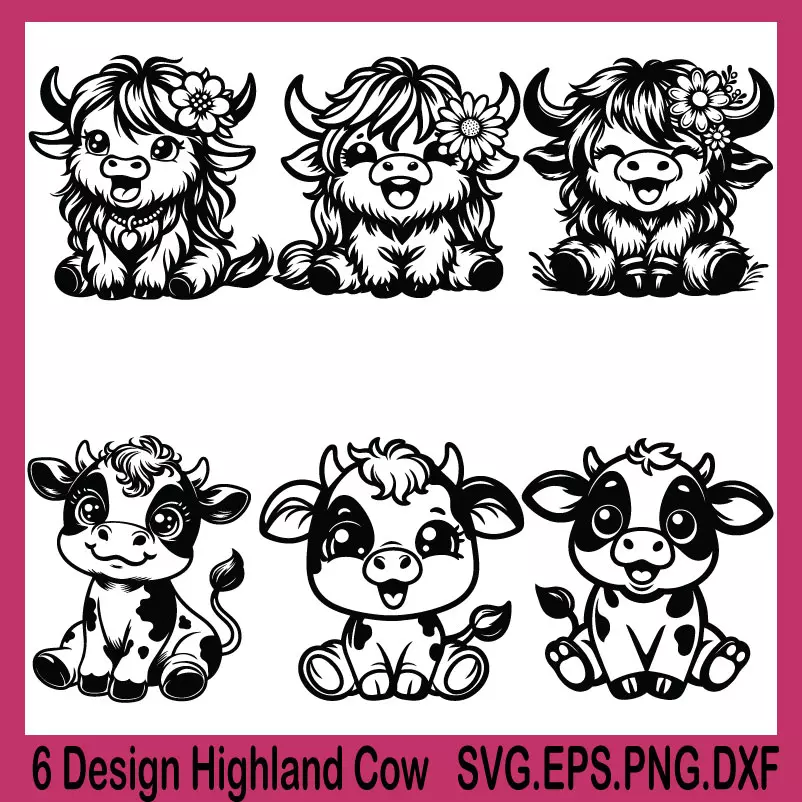 highland cow svg