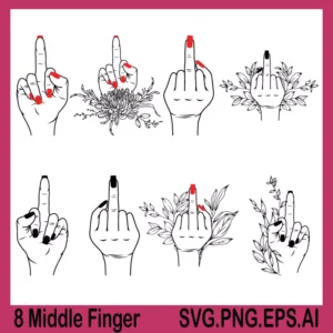 middle finger svg