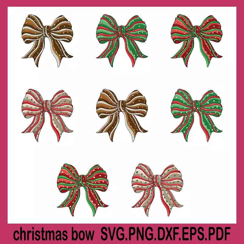 Christmas Bow SVG, funny christmas svg, christmas trees svg