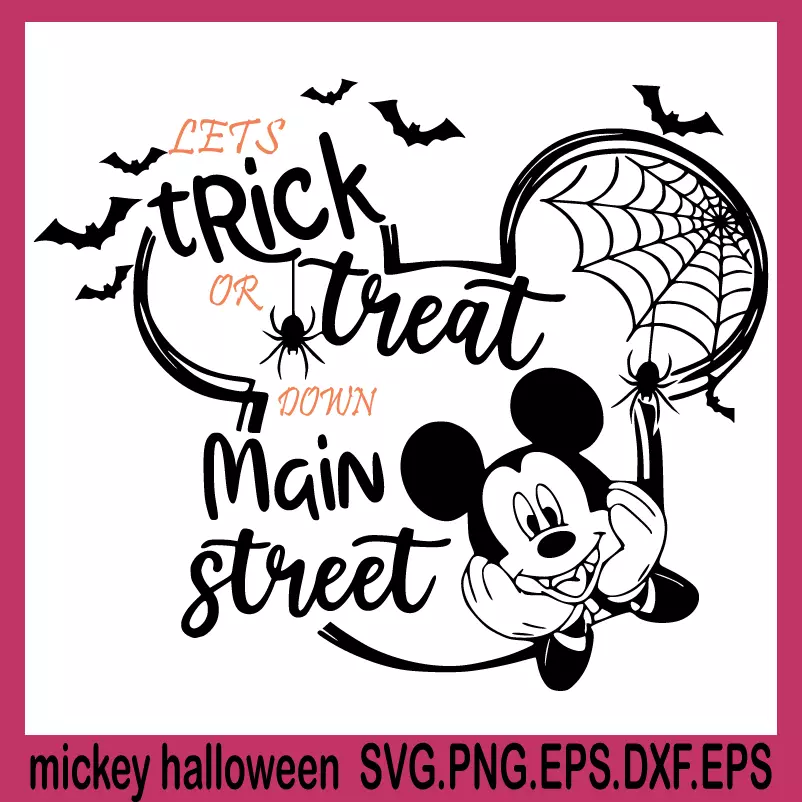 Mickey and Friend Svg, trick or treat svg, halloween svg