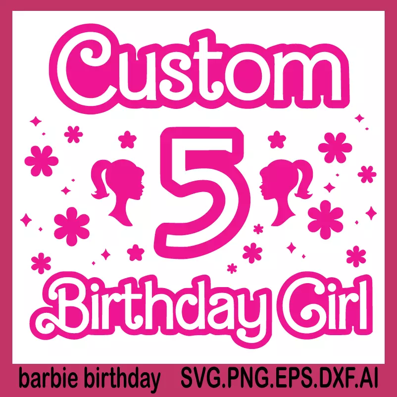 barbie birthday shirt svg, happy birthday svg, birthday queen svg