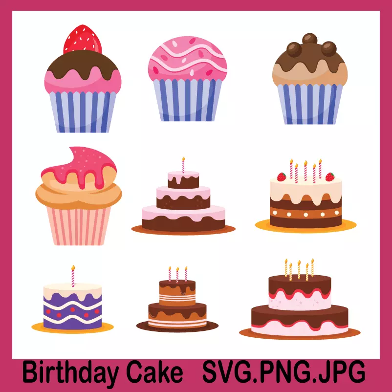 birthday cake svg, its my birthday svg, birthday squad svg