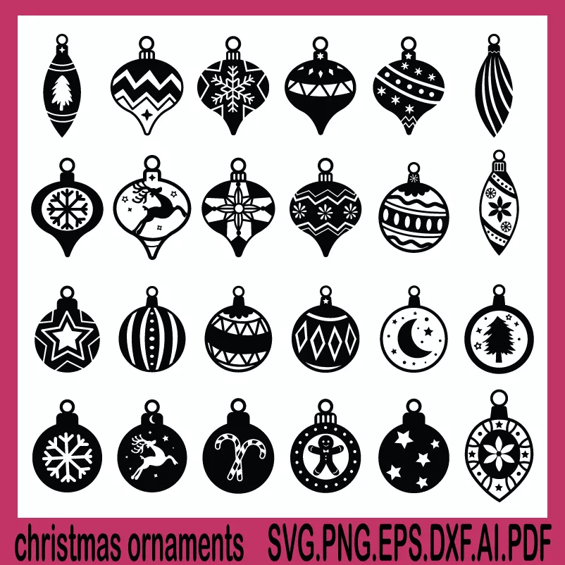 christmas ornament svg, merry christmas svg, svg christmas lights