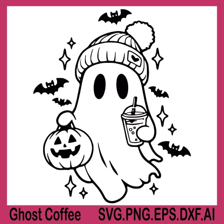 Spooky Ghost SVG, SPOOKY VIBES SVG, SVG GHOST