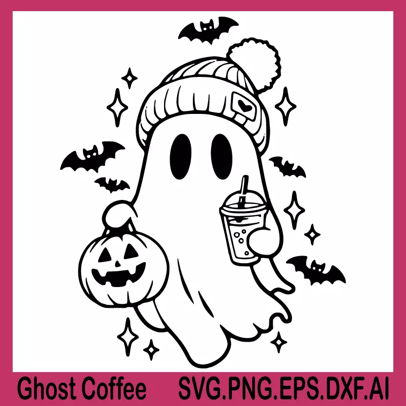 Spooky Ghost SVG, SPOOKY VIBES SVG, SVG GHOST