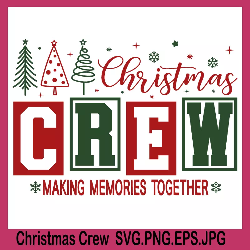 christmas crew svg, christmas svg, christmas tree svg