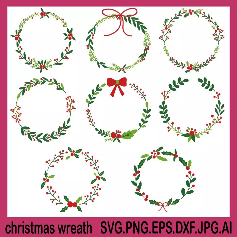 christmas wreath svg, christmas saying svg, christmas svg design