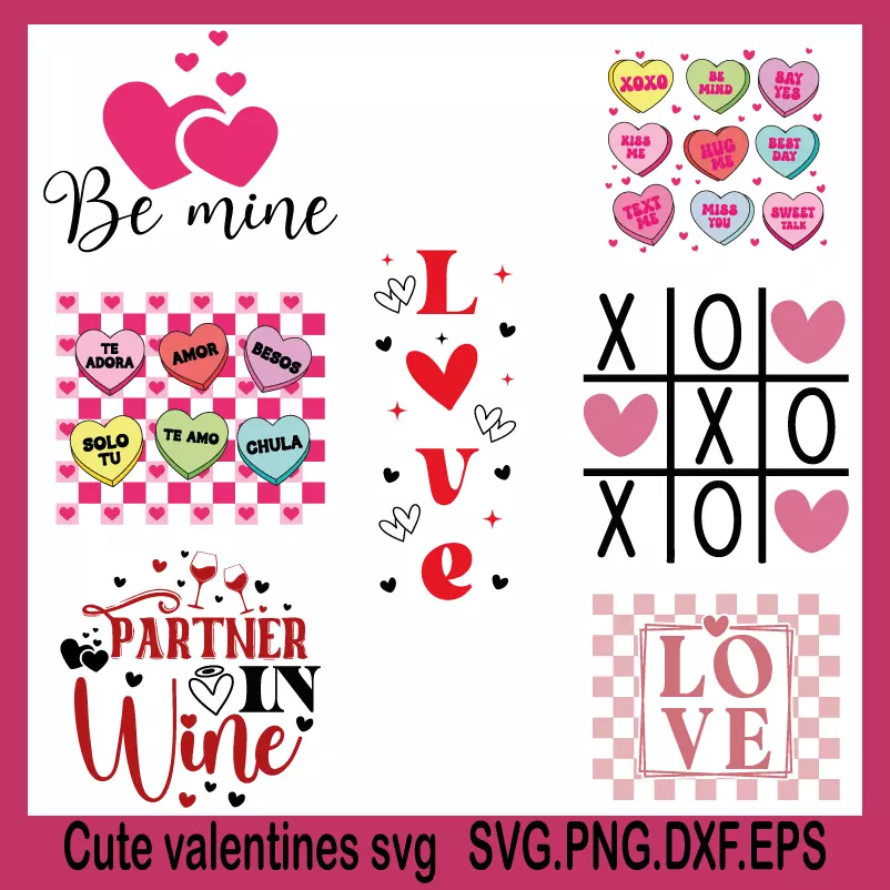 cute valentines svg, valentines day illustration svg, happy valentines day svg