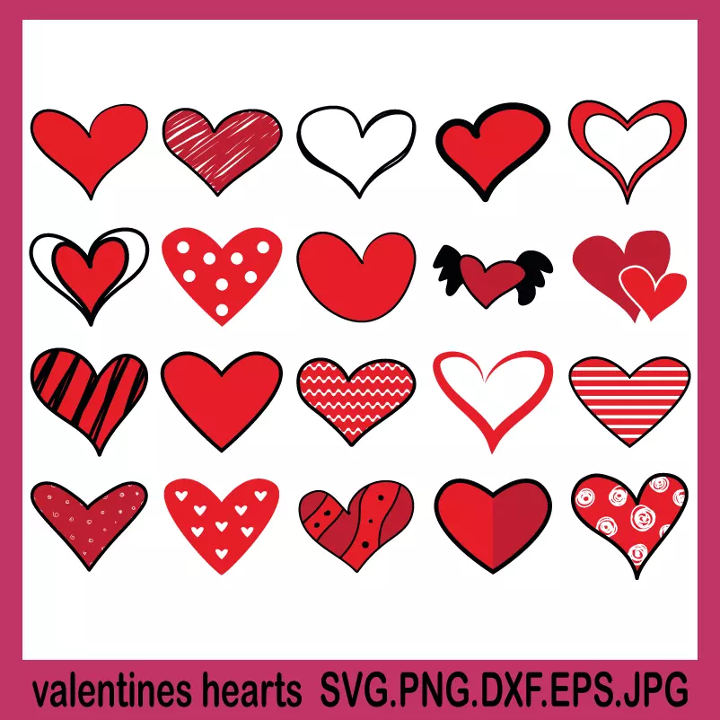 valentines hearts svg, cute valentines svg, valentine day svg