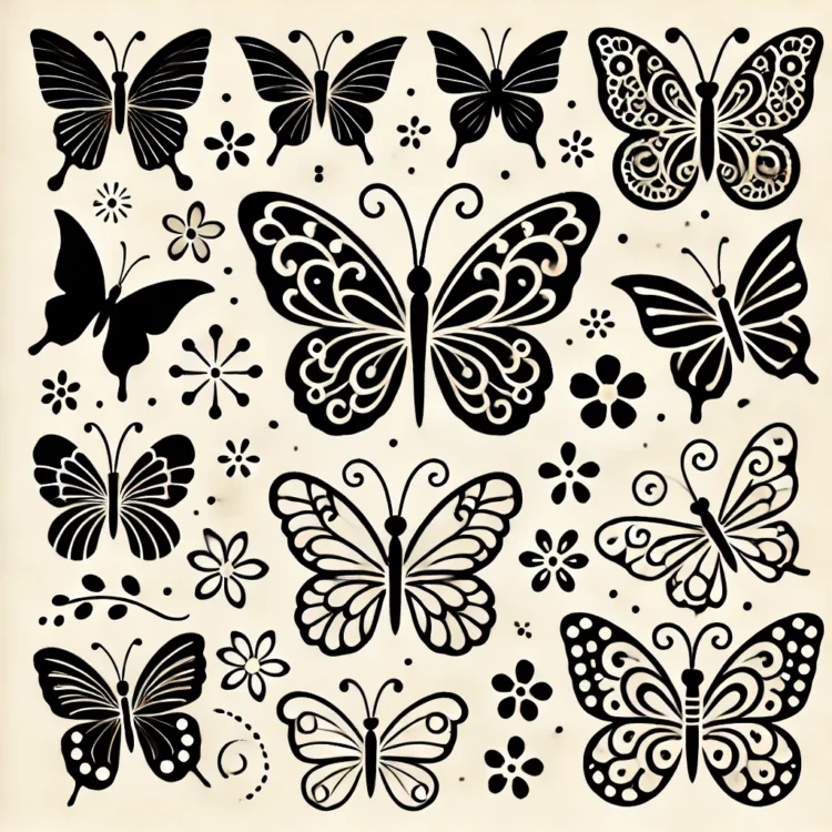 Butterflies SVG – Beautiful & Versatile SVG Butterfly Clip Art Set