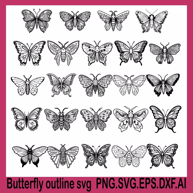 butterfly outline svg, butterfly svg, butterfly silhouette svg