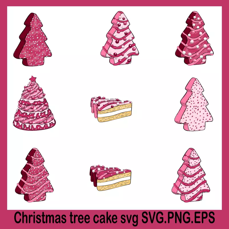 christmas tree cake svg, christmas trees svg, christmas tree outline svg