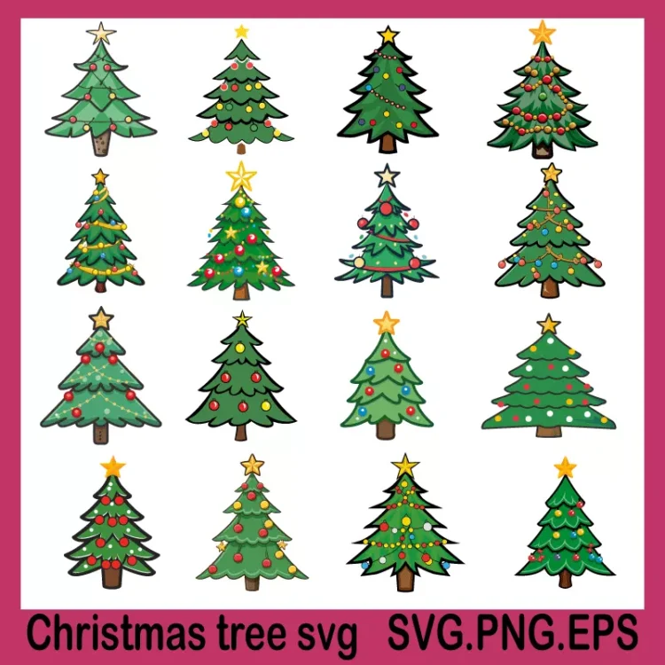 christmas tree svg, truck christmas tree svg, christmas tree silhouette svg