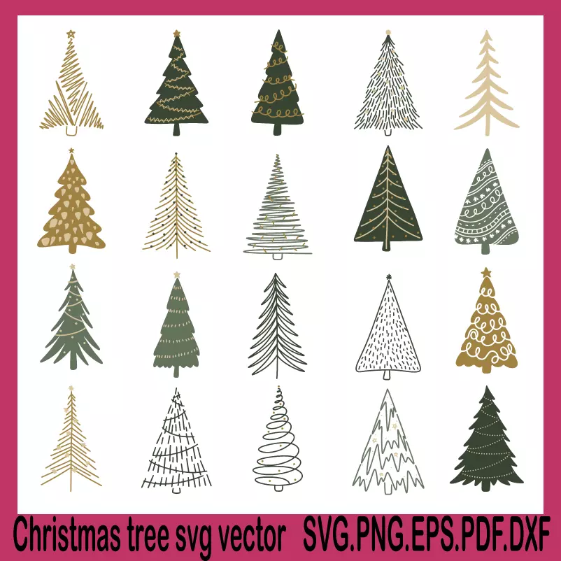 christmas tree svg, vector christmas trees svg, christmas tree svg vector