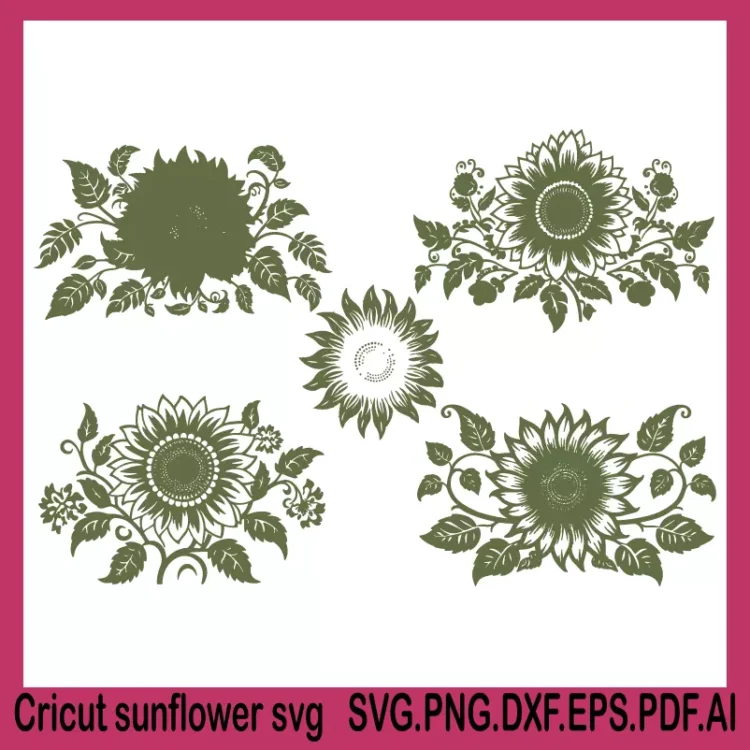cricut sunflower svg, sunflower svg, sunflowers svg
