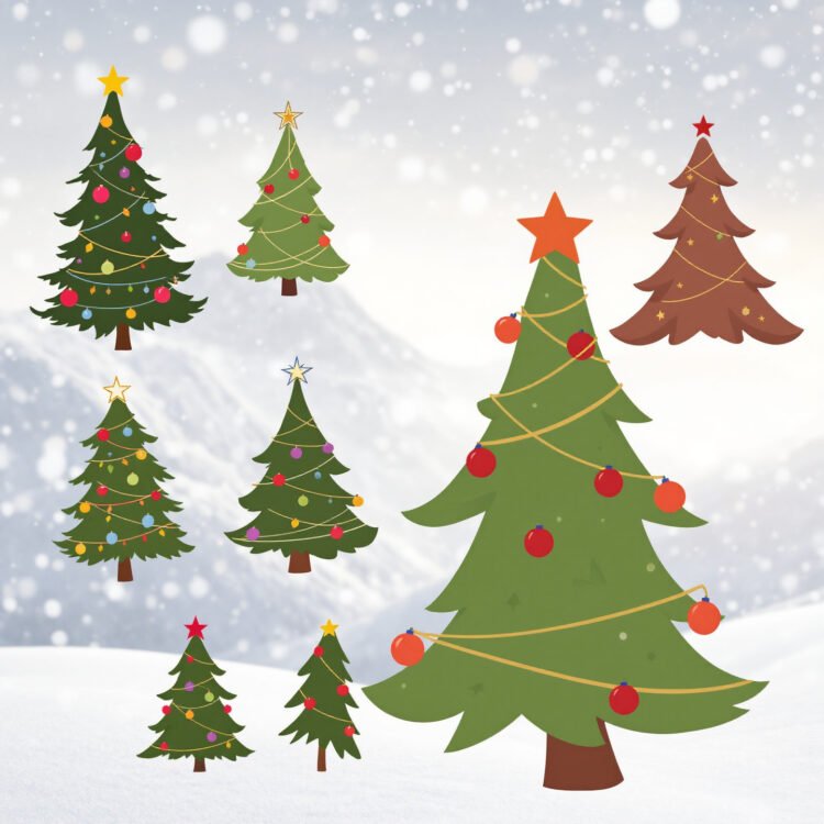 Christmas Trees SVG - Premium Christmas Tree SVG Vectors & Cake Designs