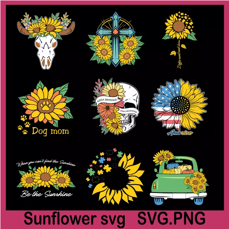 sunflowers svg, sunflower svg, svg sunflower