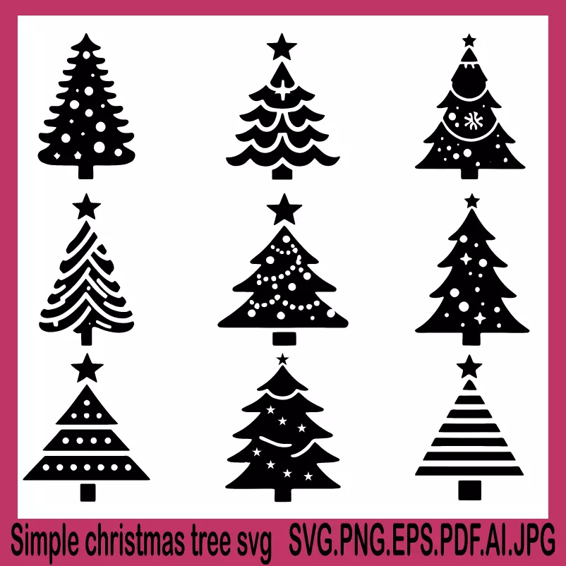 simple christmas tree svg, christmas tree svg, christmas trees svg