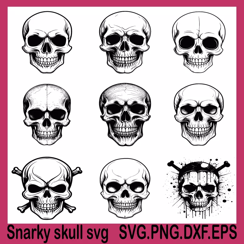 Snarky Skull SVG, png snarky skull svg, skull svg