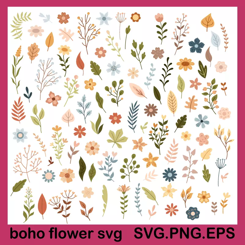 boho flower svg, flower svg, svg flower