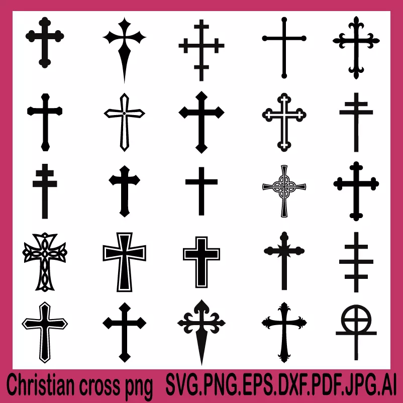 christian cross png, cross svg image, cross with flowers svg