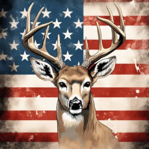 American flag deer